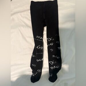 Dolce & Gabbana Black Patterned Tights